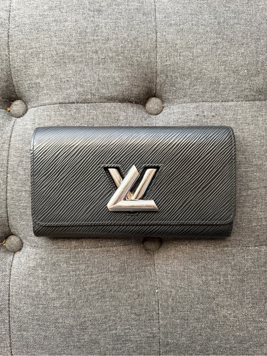 Louis Vuitton Handbags - Authentic Louis Vuitton Black Epi Leather Wallet with Silver LV Emblem